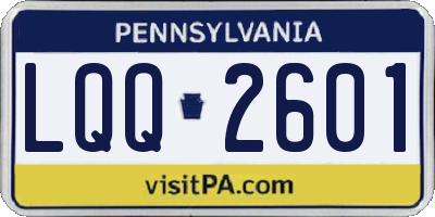 PA license plate LQQ2601