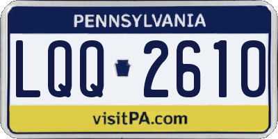 PA license plate LQQ2610
