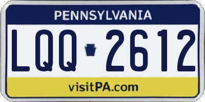 PA license plate LQQ2612