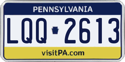 PA license plate LQQ2613