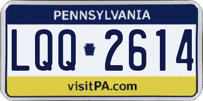 PA license plate LQQ2614
