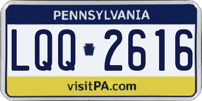 PA license plate LQQ2616