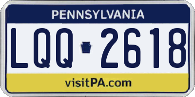 PA license plate LQQ2618