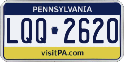 PA license plate LQQ2620