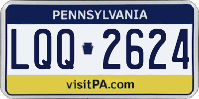 PA license plate LQQ2624
