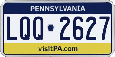 PA license plate LQQ2627