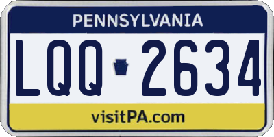 PA license plate LQQ2634