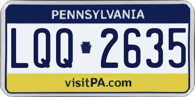 PA license plate LQQ2635