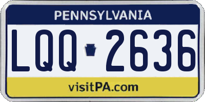 PA license plate LQQ2636