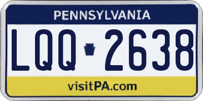 PA license plate LQQ2638