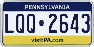 PA license plate LQQ2643