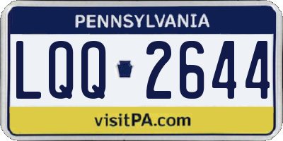 PA license plate LQQ2644