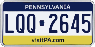 PA license plate LQQ2645