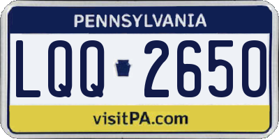 PA license plate LQQ2650