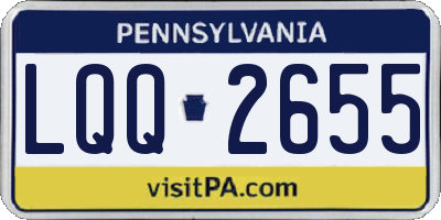 PA license plate LQQ2655