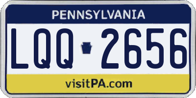 PA license plate LQQ2656