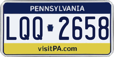 PA license plate LQQ2658