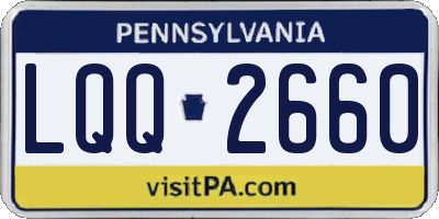 PA license plate LQQ2660
