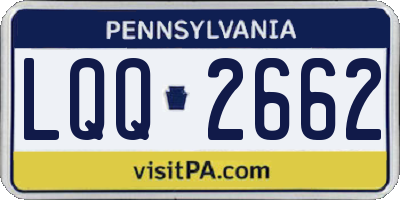 PA license plate LQQ2662