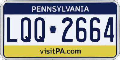 PA license plate LQQ2664