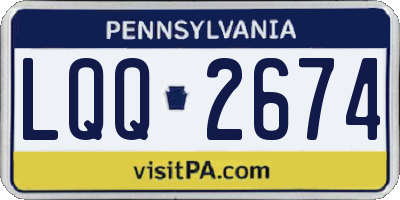 PA license plate LQQ2674