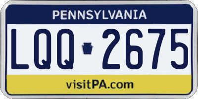 PA license plate LQQ2675