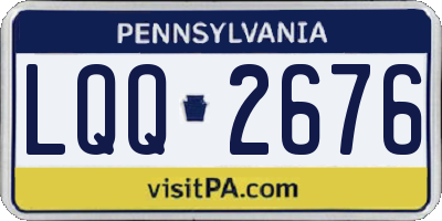PA license plate LQQ2676