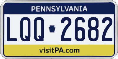 PA license plate LQQ2682