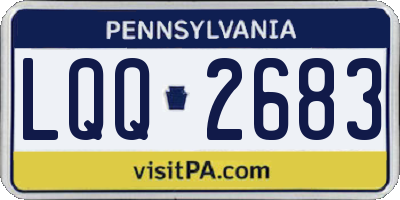 PA license plate LQQ2683
