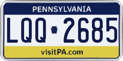 PA license plate LQQ2685