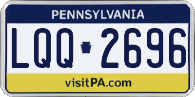 PA license plate LQQ2696