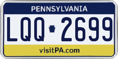 PA license plate LQQ2699