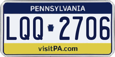 PA license plate LQQ2706