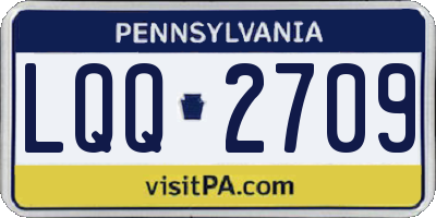 PA license plate LQQ2709