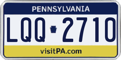 PA license plate LQQ2710