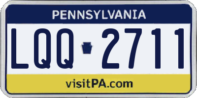 PA license plate LQQ2711