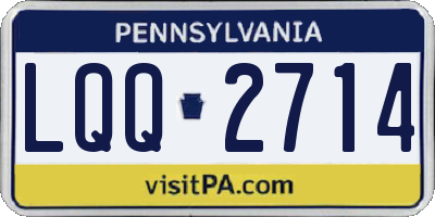PA license plate LQQ2714