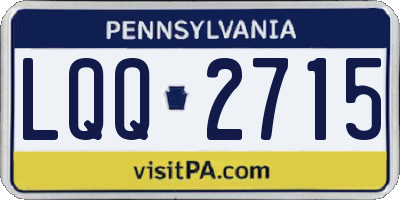 PA license plate LQQ2715