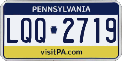 PA license plate LQQ2719