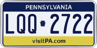 PA license plate LQQ2722