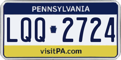 PA license plate LQQ2724