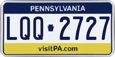 PA license plate LQQ2727
