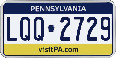 PA license plate LQQ2729
