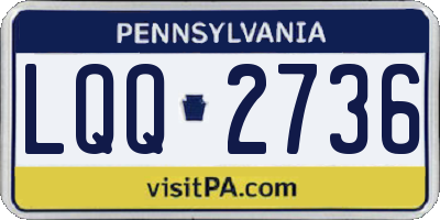 PA license plate LQQ2736