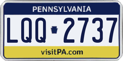 PA license plate LQQ2737