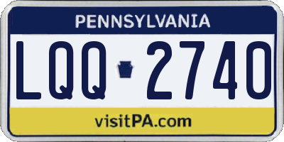 PA license plate LQQ2740