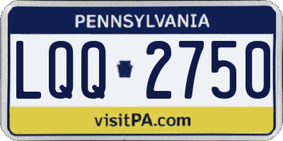 PA license plate LQQ2750