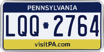 PA license plate LQQ2764