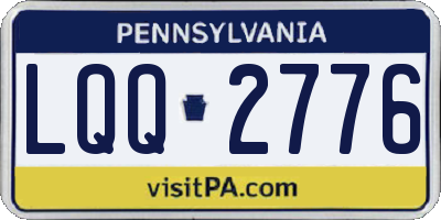 PA license plate LQQ2776