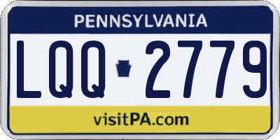 PA license plate LQQ2779